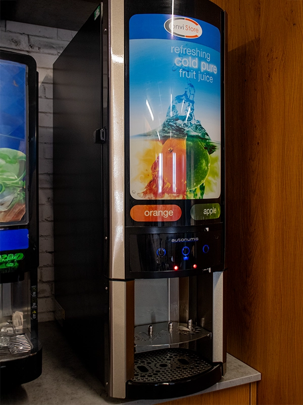Bravanti Post-Mix Machine made by Autonumis with ConviStore Micro Market branding