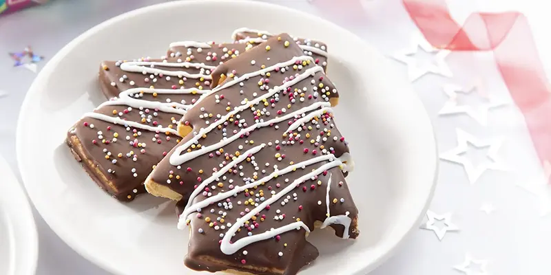 Christmas Tree Cake Slice Image.